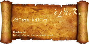 Ősze Kürt névjegykártya